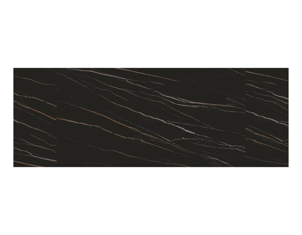 Tavolo Allungabile Adriano 160-240 Ceramica Golden Nero Gambe U (foto 7 di 9)