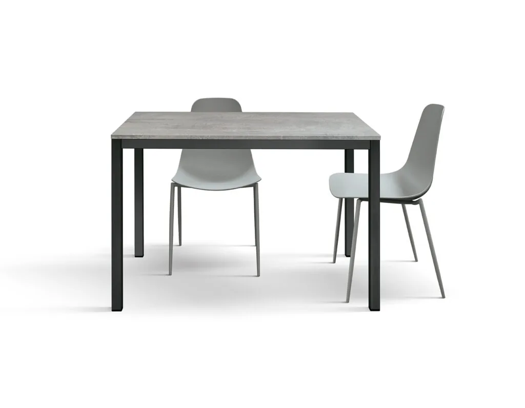 Tavolo Fisso Compatto 80×80 in Rovere con Gambe Antracite (foto 6 di 12)