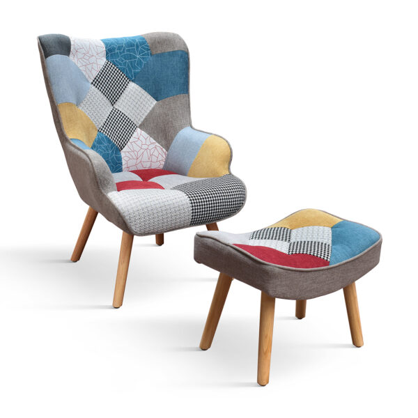 Poltrona Armando patchwork multicolore