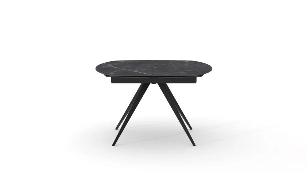 Tavolo allungabile Lavinia in ceramica effetto marmo nero (foto 3 di 9)