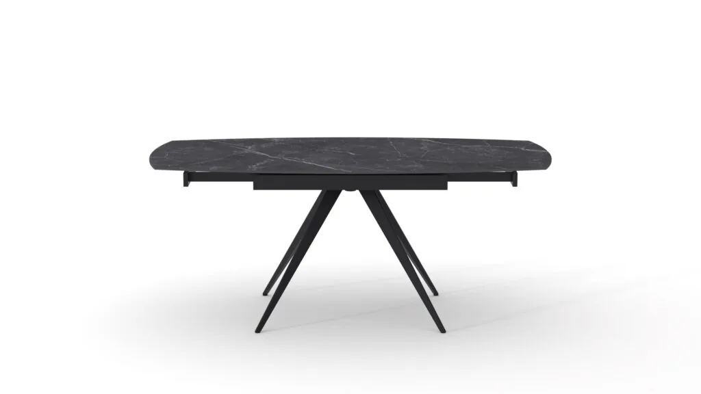 Tavolo allungabile Lavinia in ceramica effetto marmo nero (foto 4 di 9)