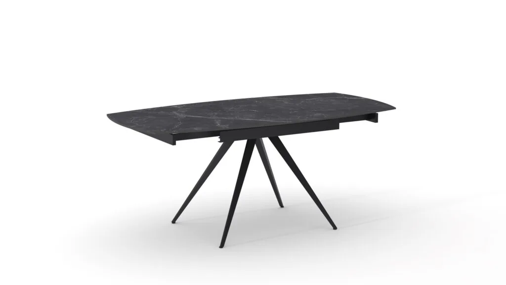 Tavolo allungabile Lavinia in ceramica effetto marmo nero