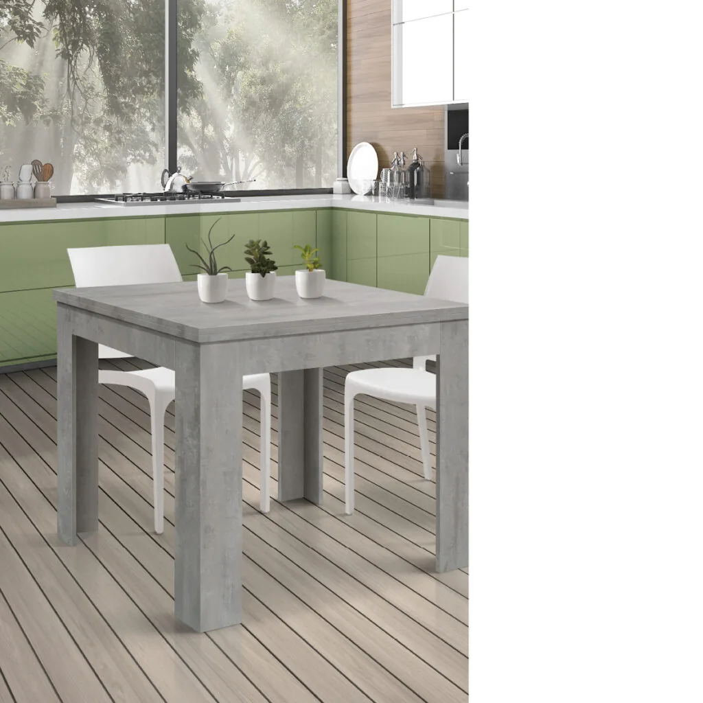 Tavolo Allungabile Isabel 90×180 Grigio Cemento (foto 6 di 8)
