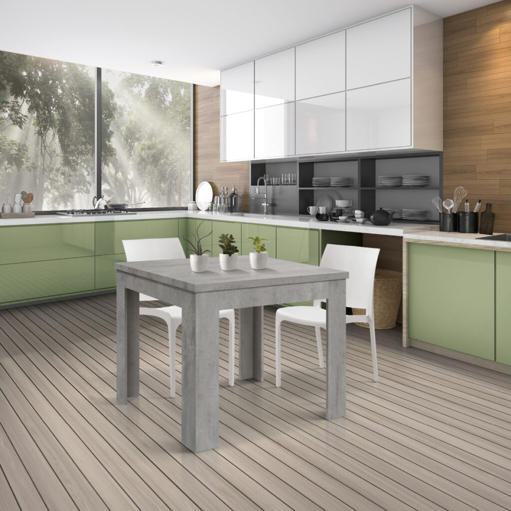 Tavolo Allungabile Isabel 90x180 Grigio Cemento