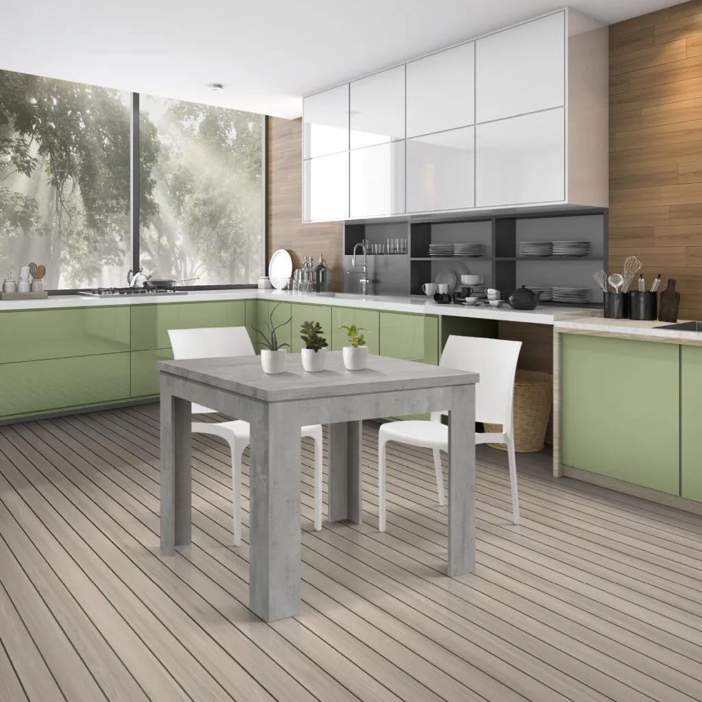 Tavolo Allungabile Isabel 90×180 Grigio Cemento (foto 7 di 8)