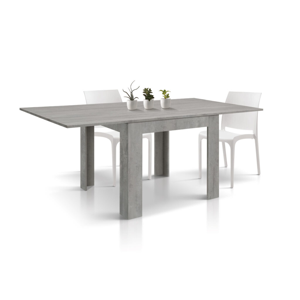 Tavolo Allungabile Isabel 90x180 Grigio Cemento
