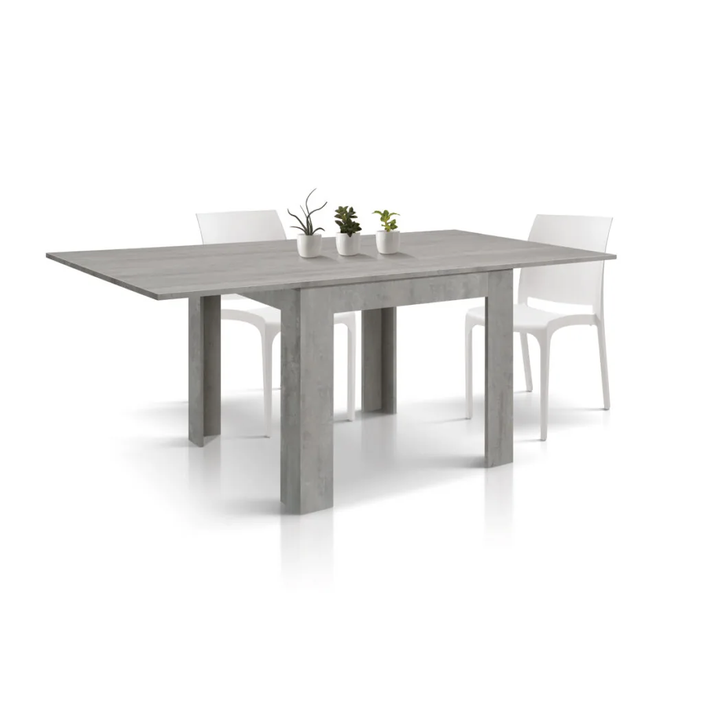 Tavolo Allungabile Isabel 90×180 Grigio Cemento (foto 2 di 8)