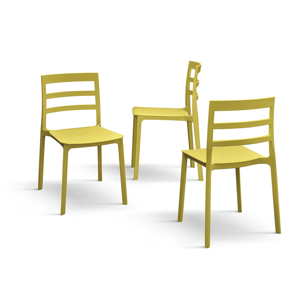 Set da 4 Sedie Luca, Leggere e Resistenti