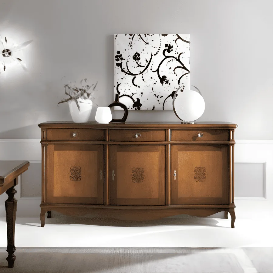 Credenza Legno Ante Curve