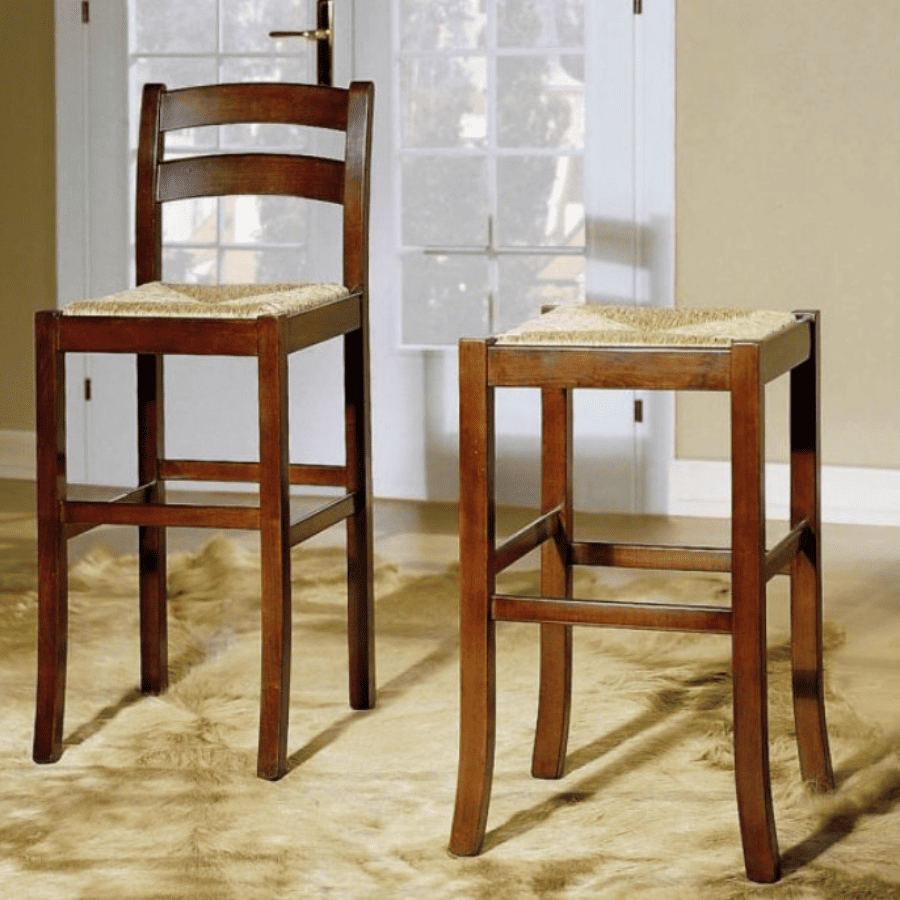 Sgabello Legno Seduta Paglia Sgabello Legno Seduta Paglia - immagine 1