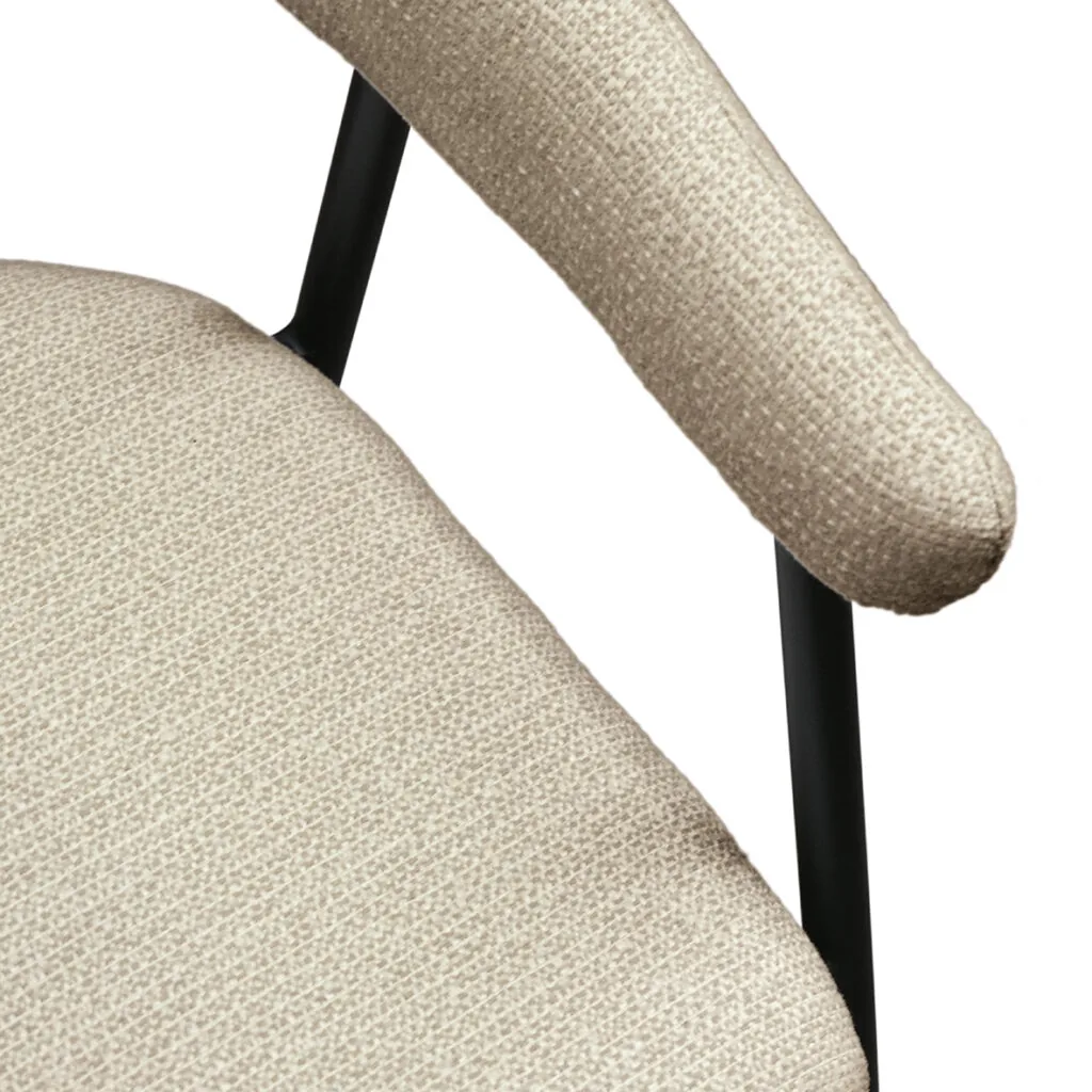 Sedie imbottite sala da pranzo in beige o grigio chiaro, set da 4 (foto 11 di 12)