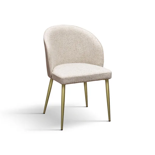 Set da 2 Sedie Lucilla Moderne in Tessuto Beige