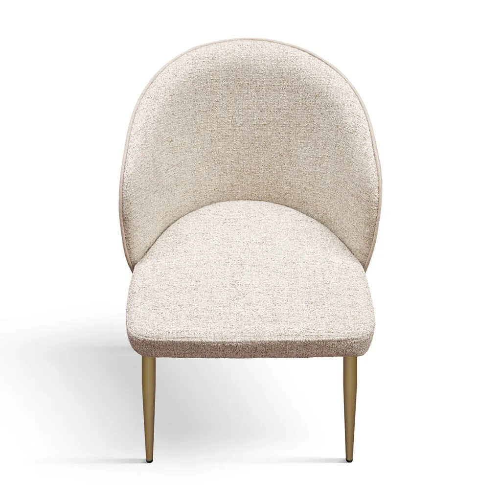 Set da 2 sedie Lucilla in tessuto beige con struttura in metallo (foto 2 di 8)