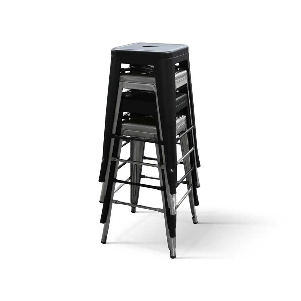 Set 4 sgabelli in metallo con seduta a 66 cm (foto 8 di 12)