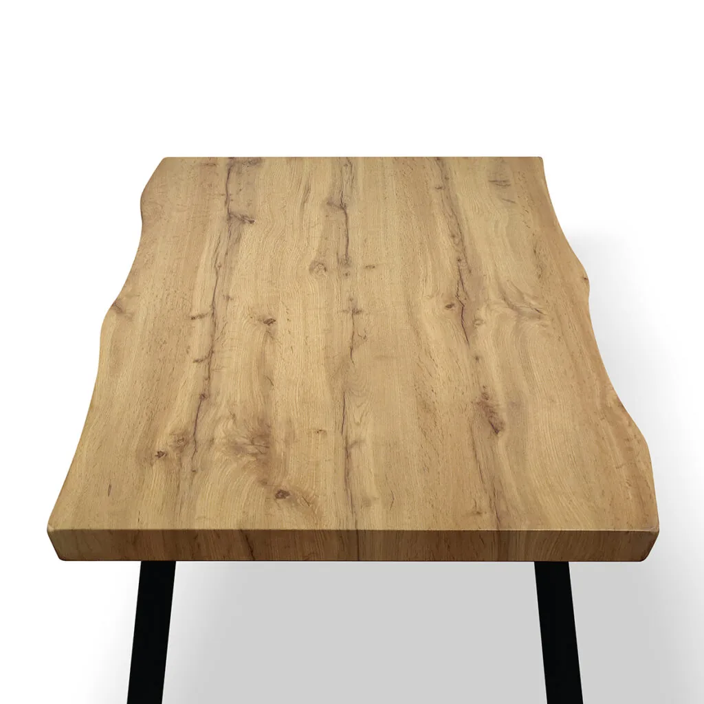 Set da Pranzo Industrial con Tavolo Rovere Rustico e 4 Sedie Grigie (foto 7 di 9)
