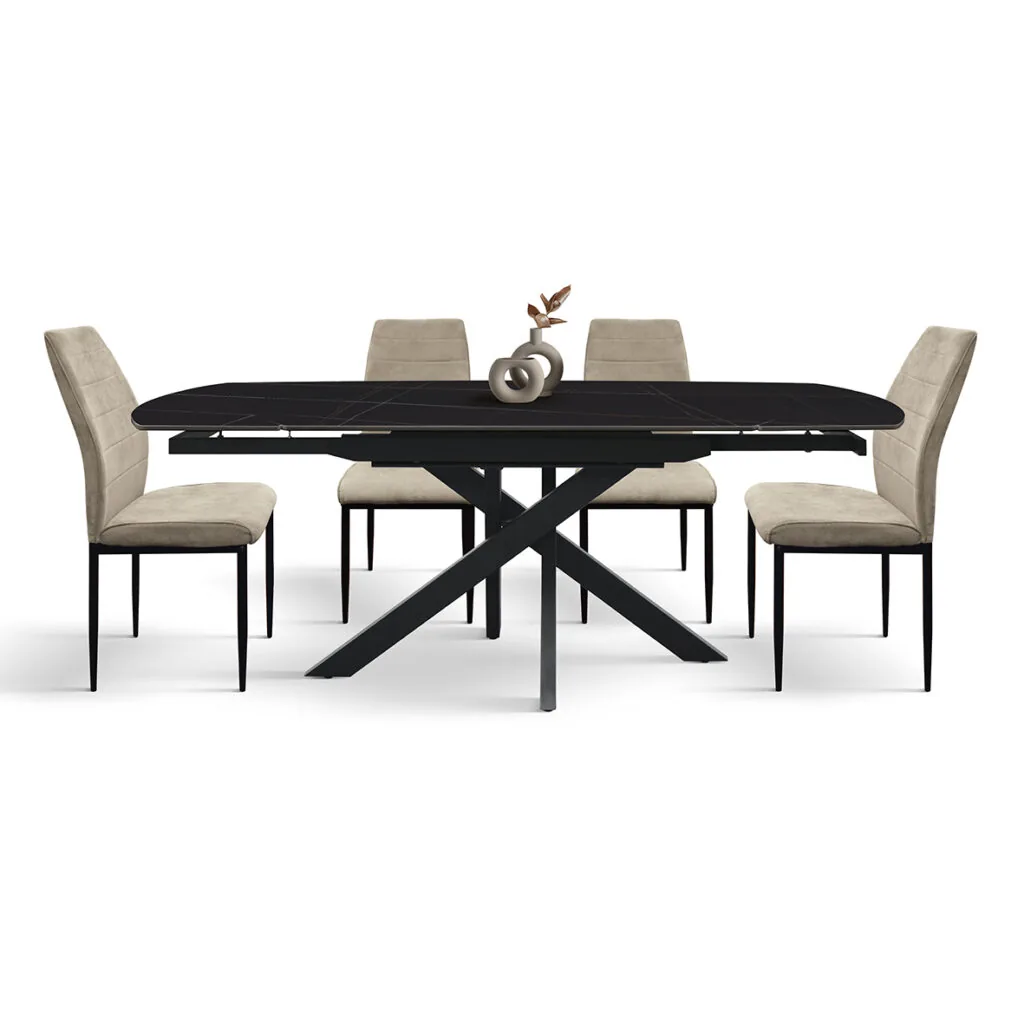Tavolo ovale allungabile in ceramica, da 140 a 200 cm (foto 4 di 12)