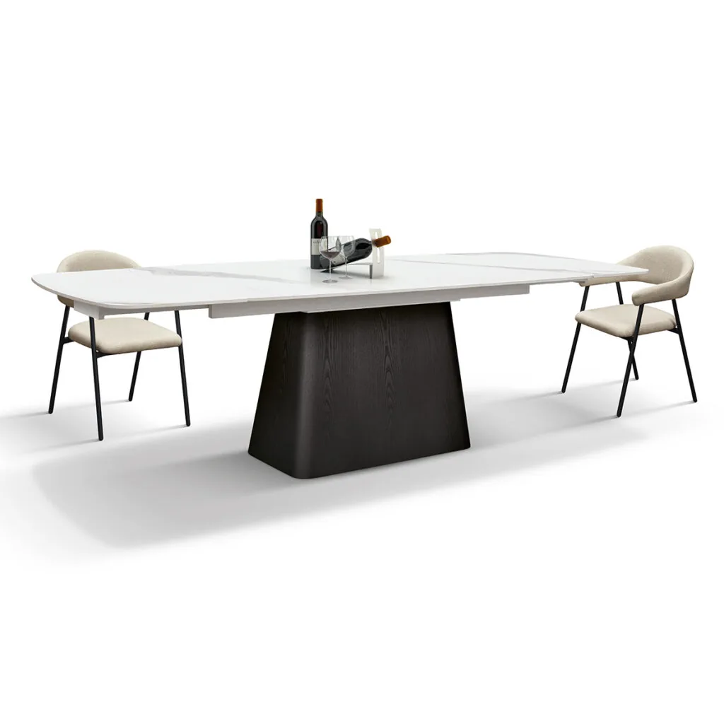 Tavolo Allungabile in Ceramica Bianco Statuario da 8 a 12 Posti (foto 3 di 12)