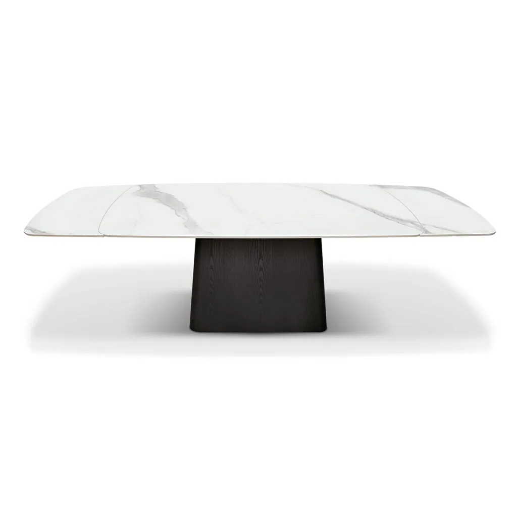 Tavolo Allungabile in Ceramica Bianco Statuario da 8 a 12 Posti (foto 5 di 12)