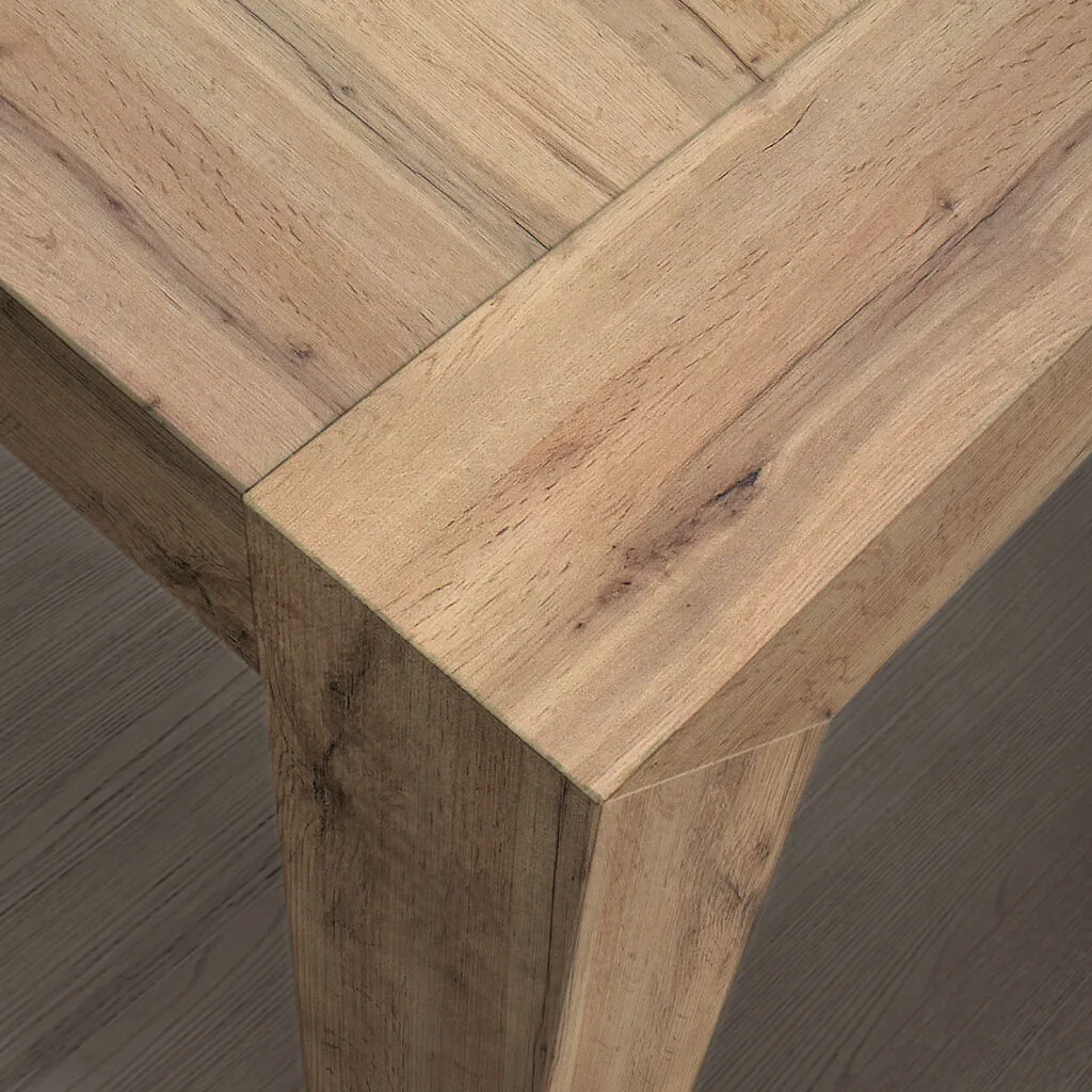 Tavolo Allungabile Effetto Legno da 140 a 220 cm per 4-8 Persone (foto 3 di 11)