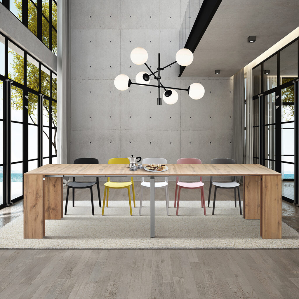 Consolle Allungabile Carine 12 Posti Rovere Rustico