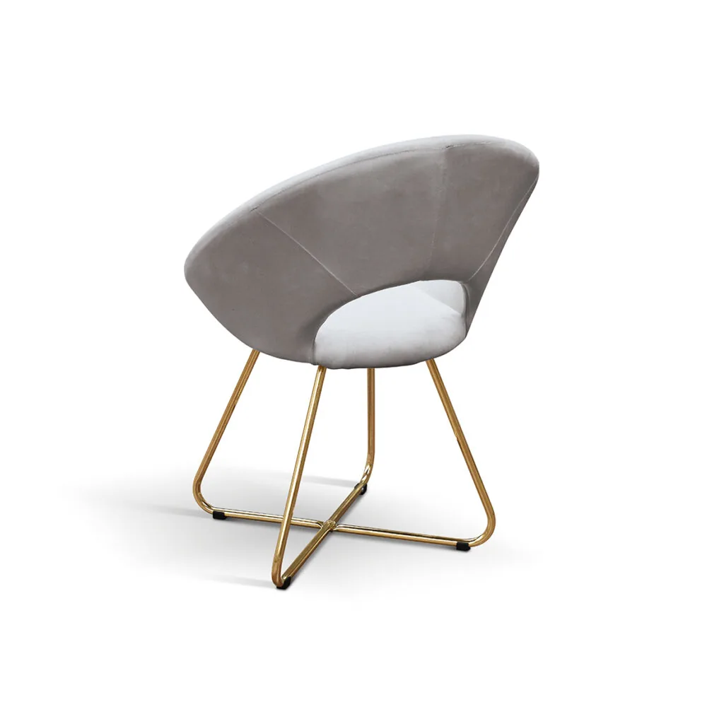 Sedia imbottita in velluto con gambe oro, set da 2 (foto 12 di 12)