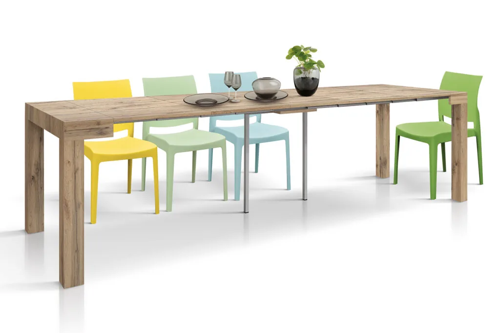 Consolle Allungabile Doris 12 Posti Rovere Rustico (foto 3 di 4)