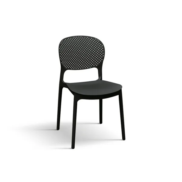 Sedia Impilabile Traforata per Cucina e Sala da Pranzo (Set da 4)