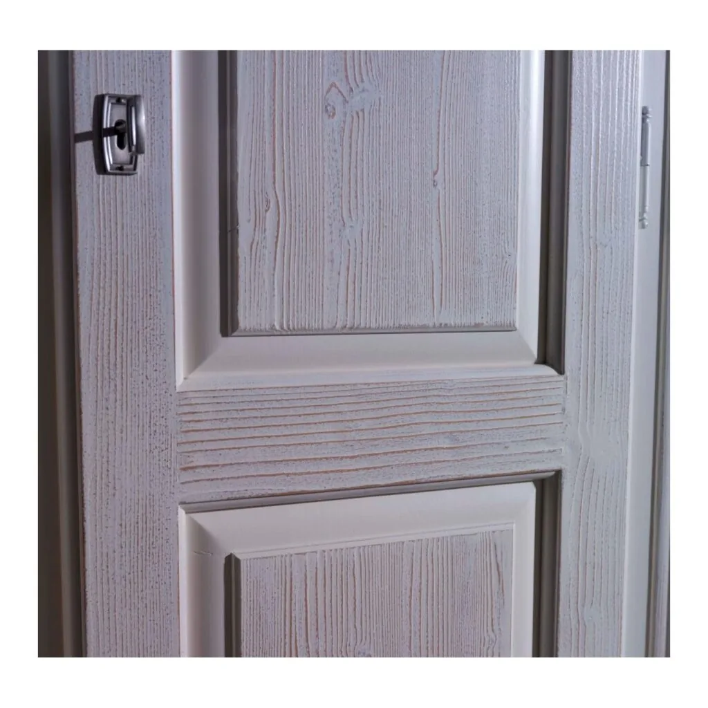 Armadio 3 porte in abete massello laccato bianco (foto 3 di 4)
