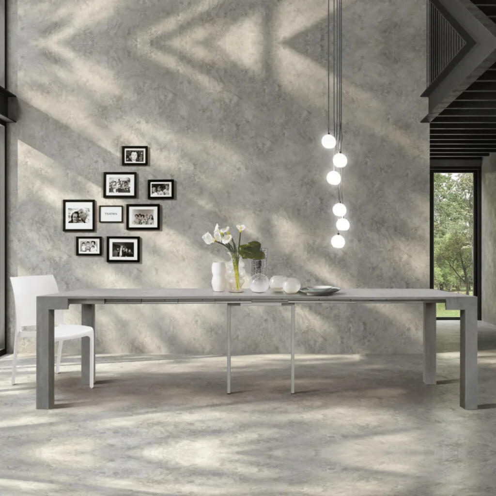 Consolle Allungabile Adele 12 Posti Grigio Cemento (foto 4 di 8)