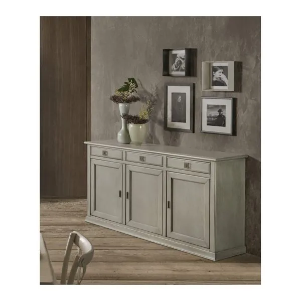 Credenza 3 porte 3 cassetti arte povera