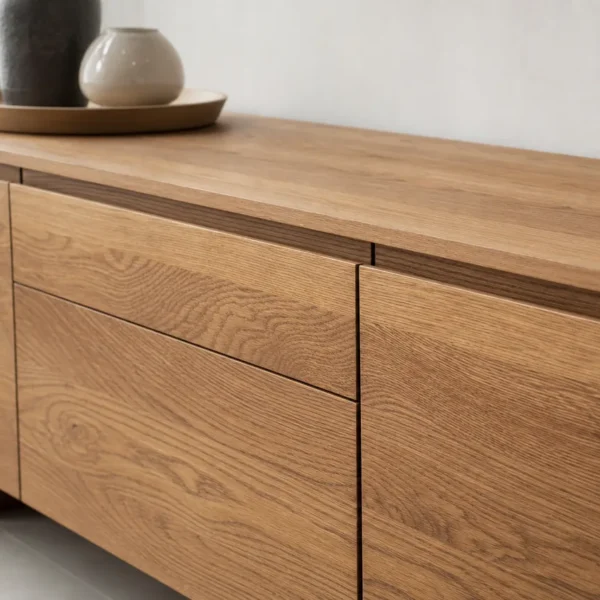 Pannello in legno nobilitato con finitura effetto rovere per mobili