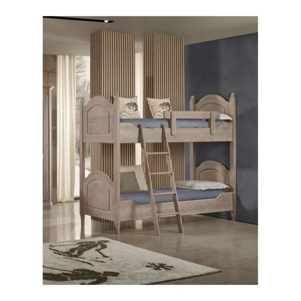 Letto a castello in abete massello a due posti