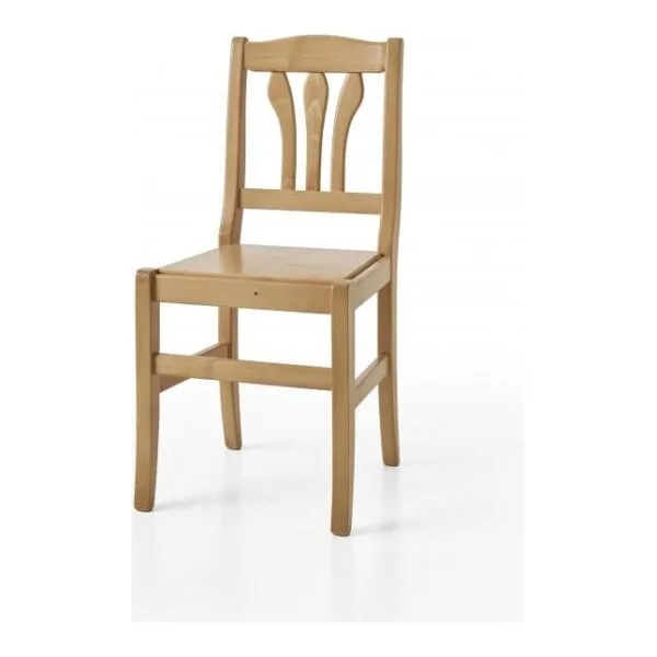 Sedia in abete massello con fondino in legno